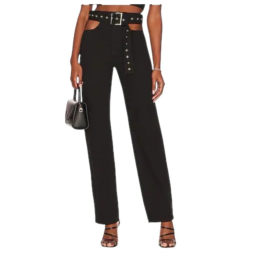 WEWOREWHAT Cut Out Straight in Black
Size 27 NWT Sold out on Revolve - Picture 1 of 14